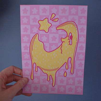 Melting Moon Dreams Art Print