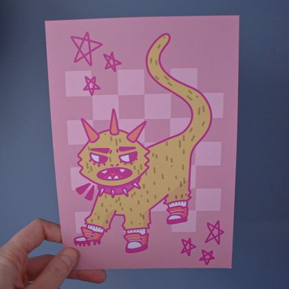 Spiky Sass Monster Art Print