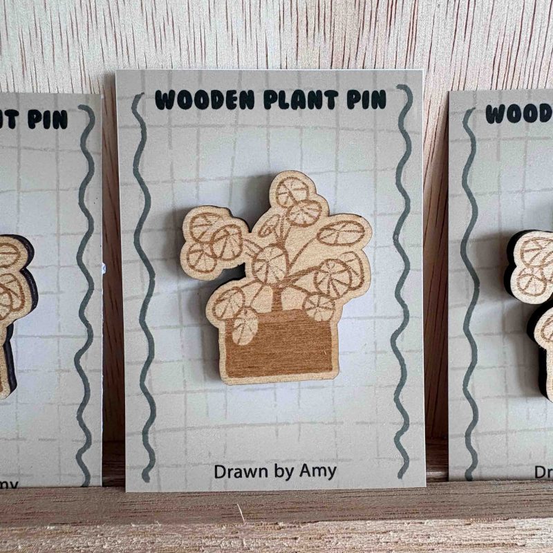 "Pannenkoekenplant" Houten Pin